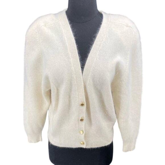 Vintage Boundary Waters Women's Lambswool/Angora Ivory sweater - Sz M - Picture 1 of 4